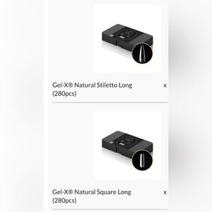 Aprés Gel-X® Natural Stiletto Long & Gel-X® Natural Square Long nails extension